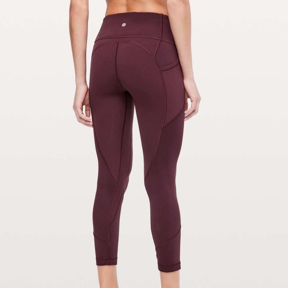 lululemon all the right places crop leggings in dark adobe
